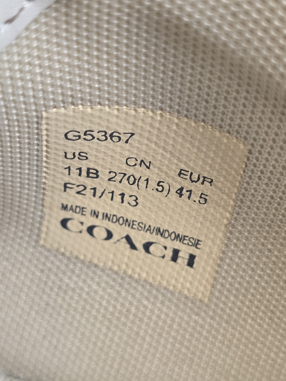 Coach Clip Signature High Top Sneakers Women’s Size 11B Brown Khaki Canvas - Picture 14 of 14